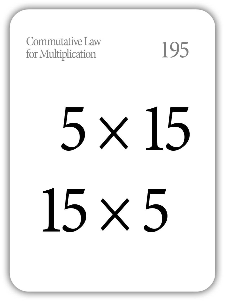 Multiplication: The Commutative Law (Math Flashcards) - Image 5
