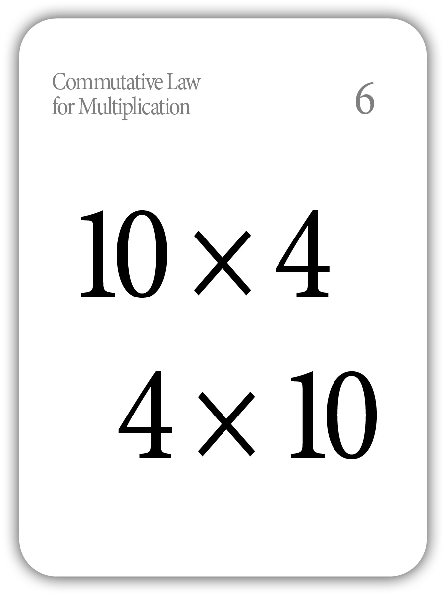 Multiplication: The Commutative Law (Math Flashcards) - Image 7