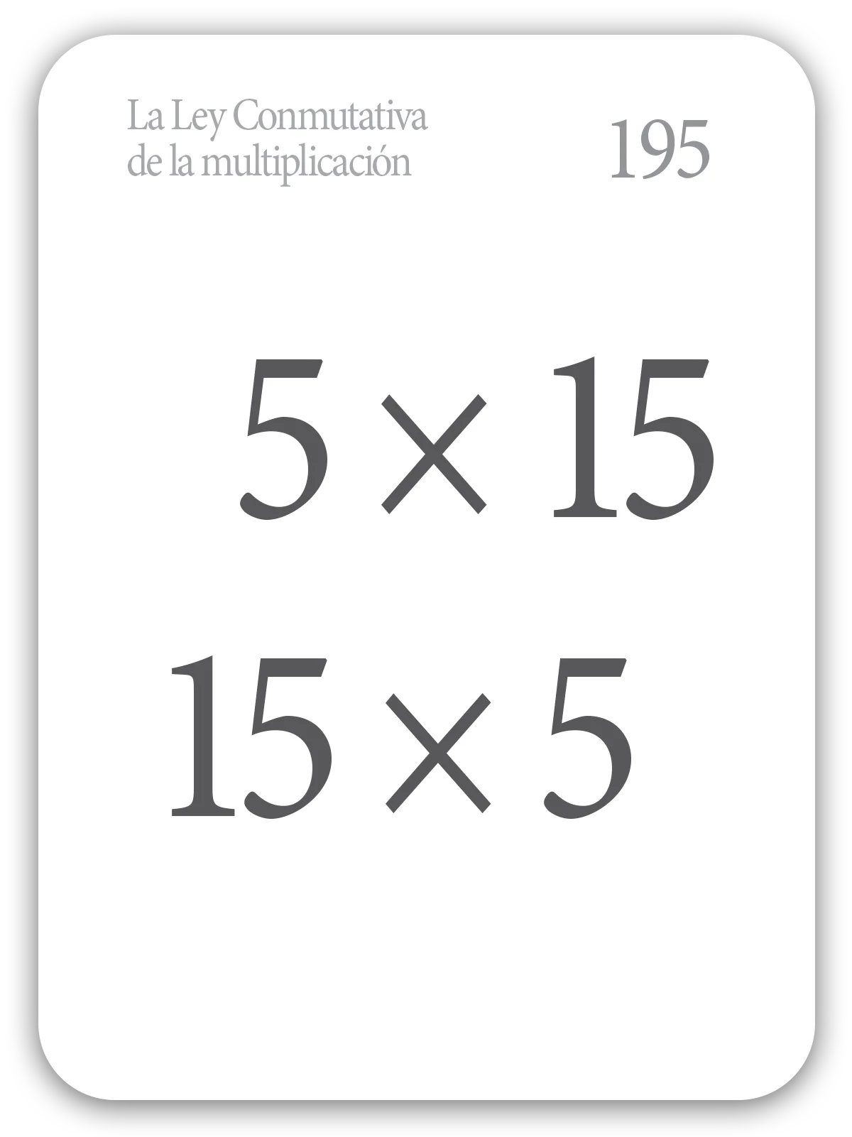 Multiplicación La Ley Conmutativa (CC Math Flashcards Spanish For Multiplication) - Image 7
