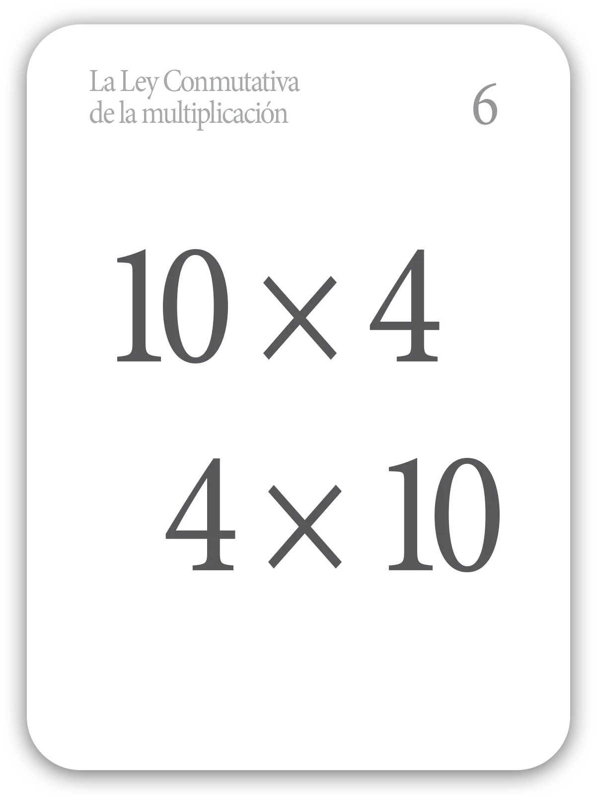 Multiplicación La Ley Conmutativa (CC Math Flashcards Spanish For Multiplication) - Image 9